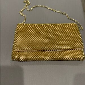 Style & Co. Gold Mesh Chain Clutch